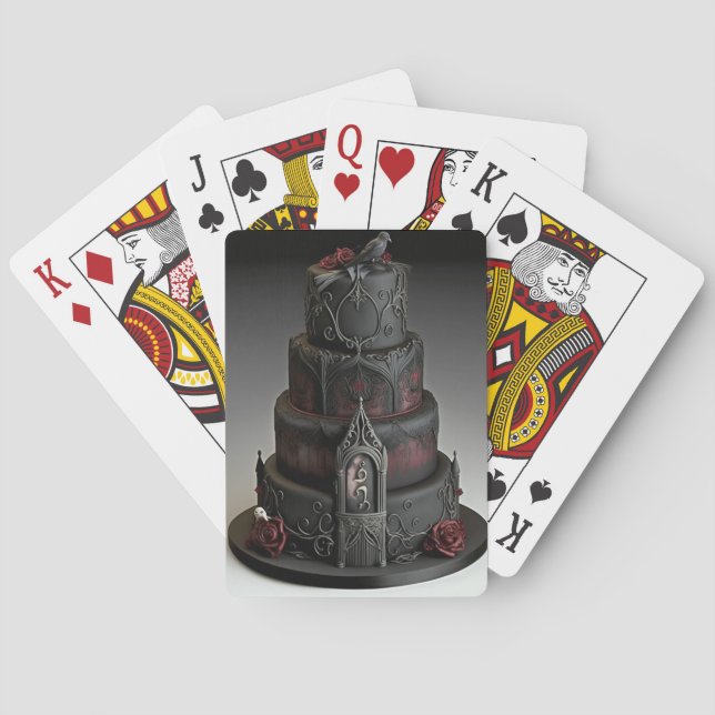 Jeu De Cartes Gâteau Mariage gothique Jouer des cartes (dos)