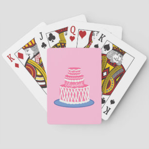 Jeu De Cartes Gâteau rose personnalisé