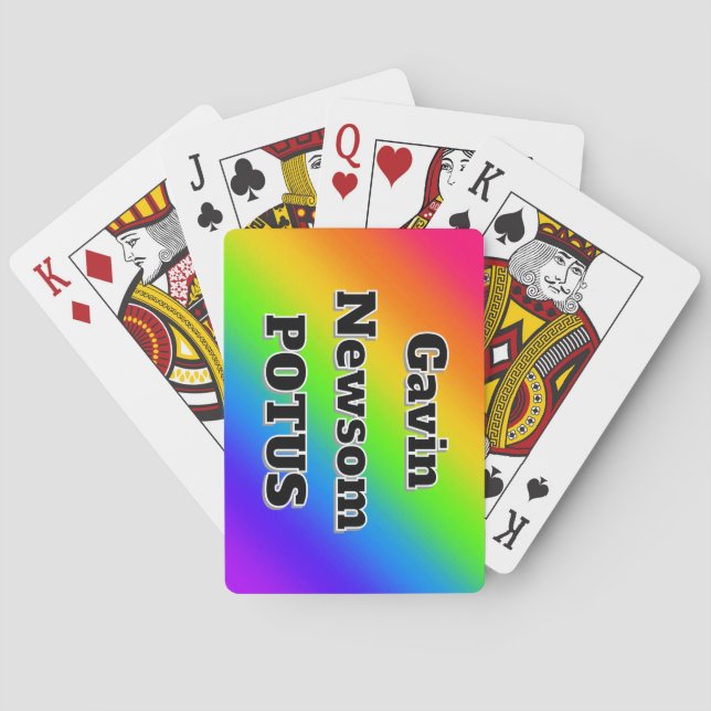 Jeu De Cartes Gavin Newsom POTUS (vous pouvez changer les mots) (dos)