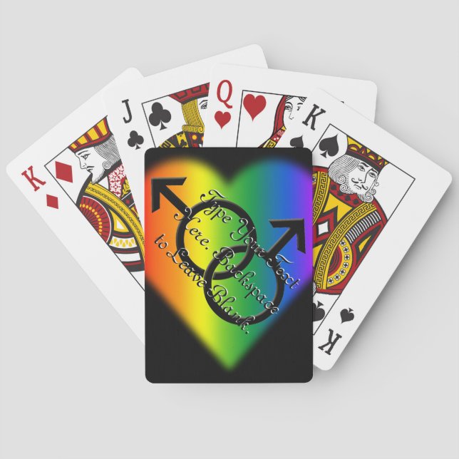 Jeu De Cartes Gay Pride Playing Cards Custom (dos)