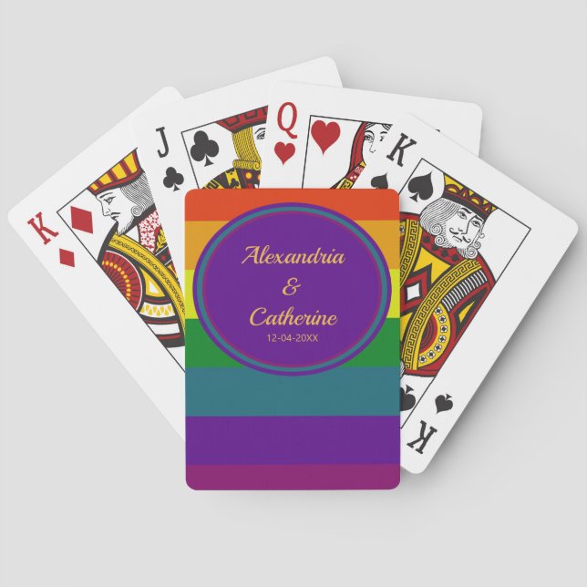 Jeu De Cartes Gay pride Rainbow LGBTQ Drapeau L'amour est amour (dos)