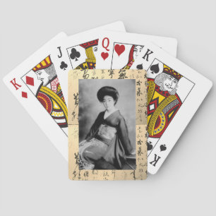 Jeu De Cartes Geisha du 19ème siècle vintage