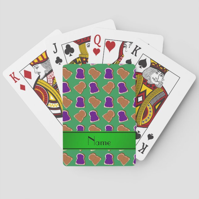 Jeu De Cartes Gelée verte nommée personnalisée de beurre (dos)
