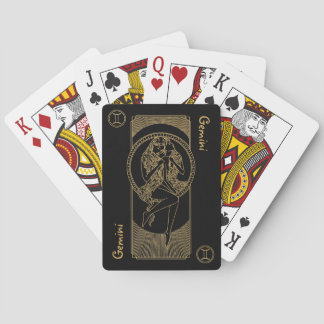 Jeu De Cartes Gemini Zodiac Gold et Black Design