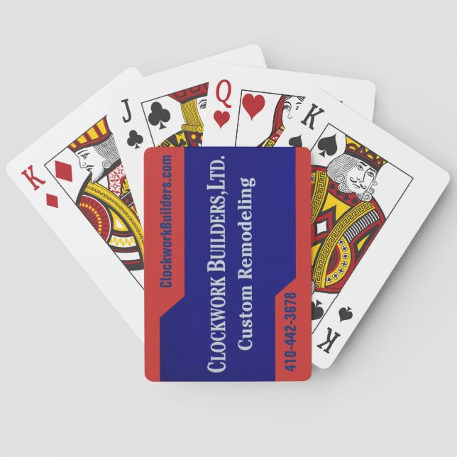 Jeu De Cartes Générateurs de horloge (dos)