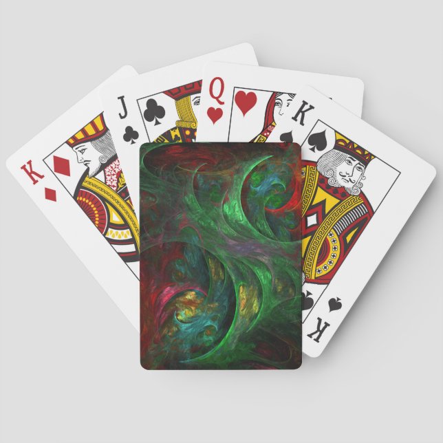 Jeu De Cartes Genesis Green Art Abstrait (dos)