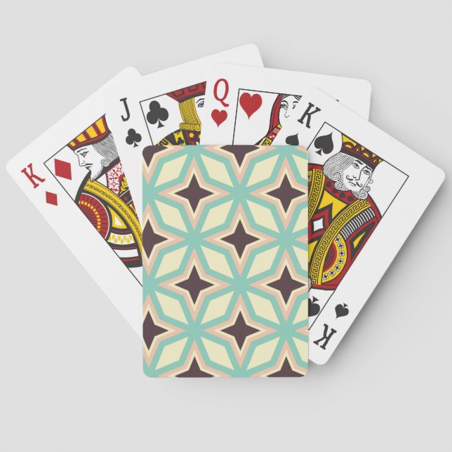 Jeu De Cartes Geometric pattern with alternating dark star shape (dos)