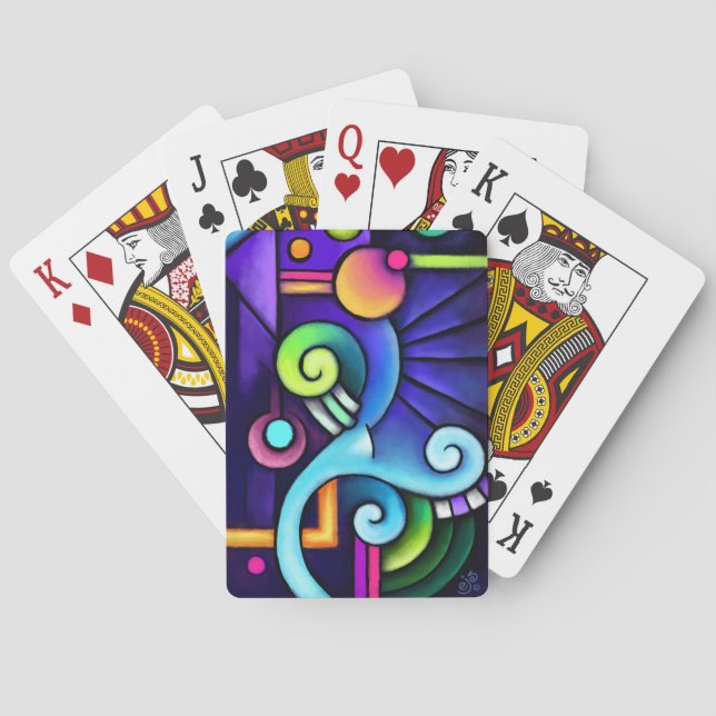 Jeu De Cartes Géométrique Abstrait  (dos)