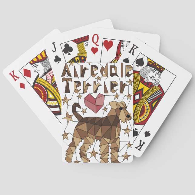 Jeu De Cartes Géométrique Airedale Terrier (dos)