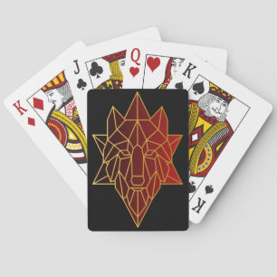 Jeu De Cartes Géométrique Wolf or rouge dégradé