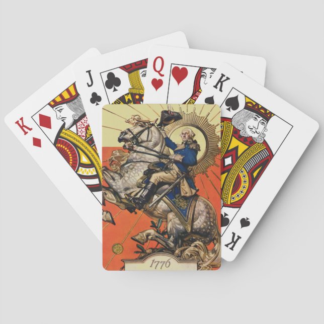 Jeu De Cartes George Washington à cheval (dos)
