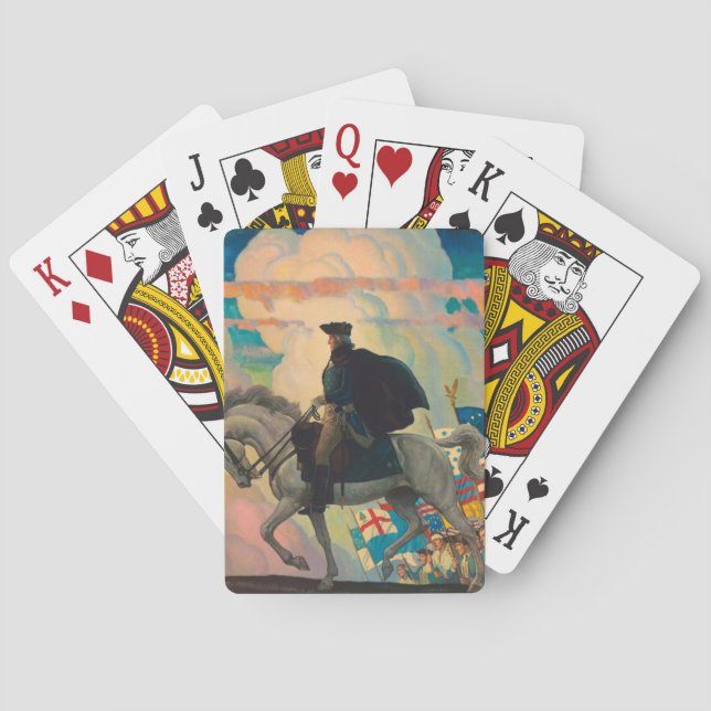 Jeu De Cartes George Washington par Newell Convers Wyeth (dos)