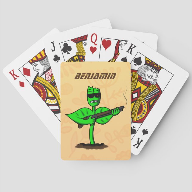Jeu De Cartes Germinator cyborg plante dessin humoristique (dos)