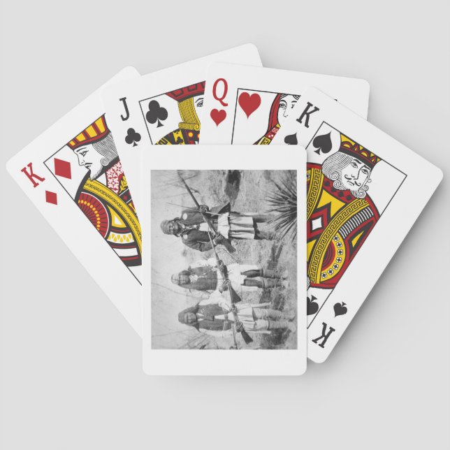 Jeu De Cartes Geronimo et trois de ses guerriers Apache, 1886 (b (dos)