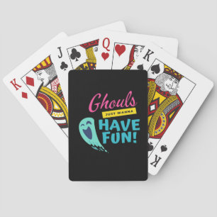 Jeu De Cartes Ghouls veut juste s'amuser - Halloween Vibe d'auto