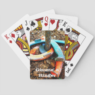 Jeu De Cartes Gimme' a Ringer Horseshoe Pitching Cadeaux