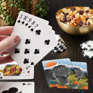 Jeu De Cartes GINKGO le Chow par Mt Hood BLACK Playing Cards