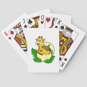 Jeu De Cartes Girafe aux feuilles et oeufs