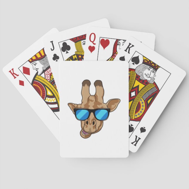 Jeu De Cartes Girafe avec lunettes de soleil (dos)