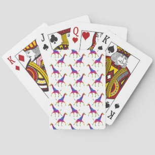 Jeu De Cartes Giraffe de couleur arc-en-ciel