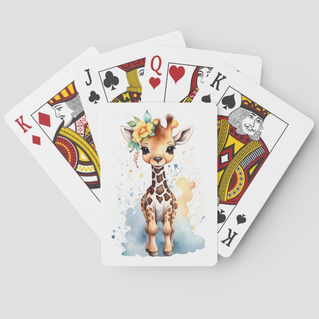 Jeu De Cartes "Giraffe Glee Playing Cards - Où Jouer Moi (dos)