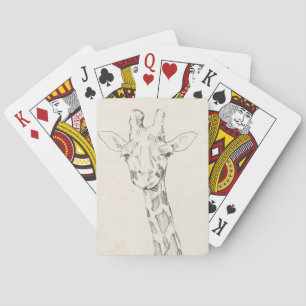 Jeu De Cartes Giraffe Portrait Croquis