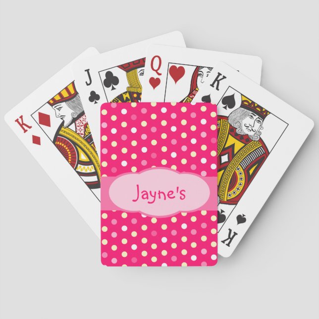 Jeu De Cartes Girl's polka dot pink (dos)