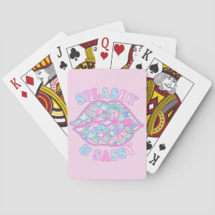 Jeu De Cartes Girly Splashy & Sassy Rose Turquoise Mermaid Kiss