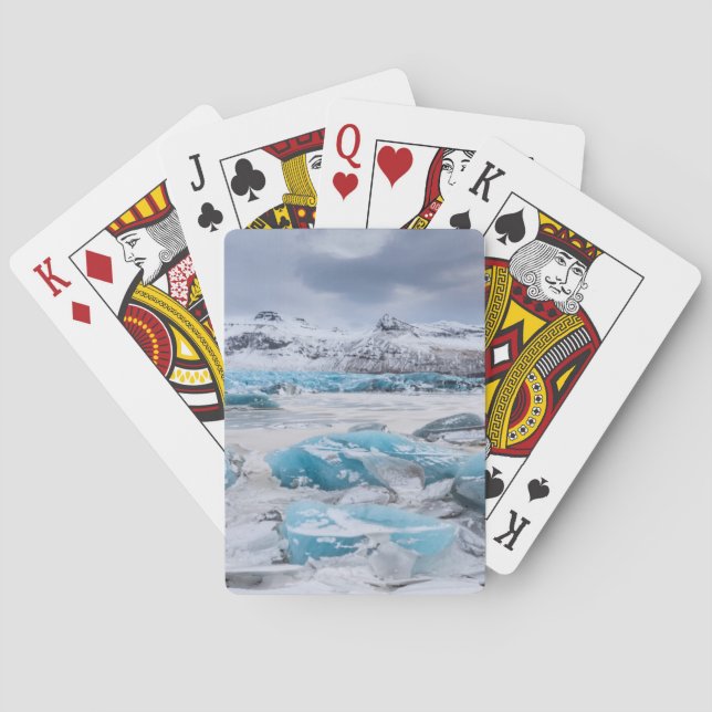 Jeu De Cartes Glacier Ice paysage, Islande (dos)