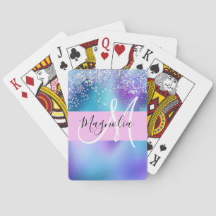 Jeu De Cartes Glam Holographique Sirène Parties scintillant étin