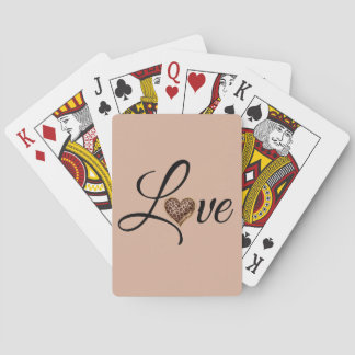 Jeu De Cartes Glam Leopard Heart Love Design