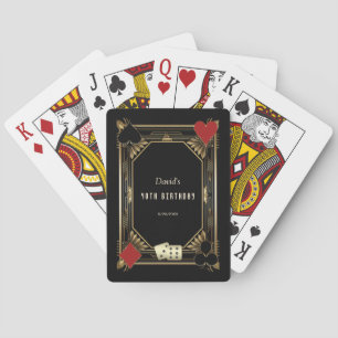 Jeu De Cartes Glam Vegas Casino Royale Art Déco 40e anniversaire