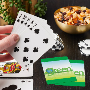 Jeu De Cartes Globe Terre Verte Éco-Amical Nature