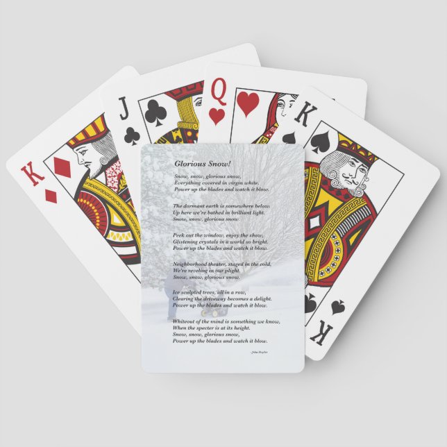 Jeu De Cartes Glorieux Poème saisonnier de neige (dos)