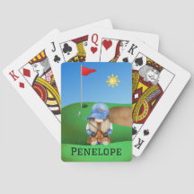 Gnome Golf Monogramme Classic Playing Cards