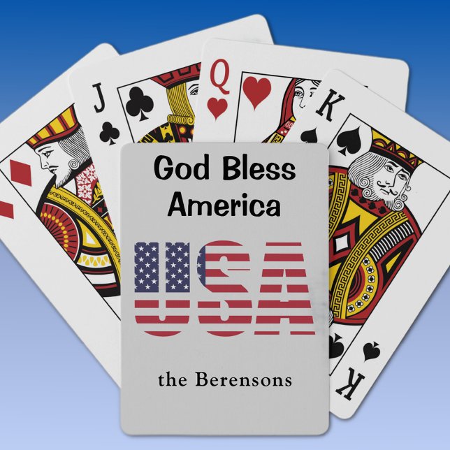 Jeu De Cartes God Bless America USA Custom Deck of Playing Cards (Créateur téléchargé)
