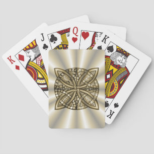 Jeu De Cartes Gold Celtic Knot Design d'art original