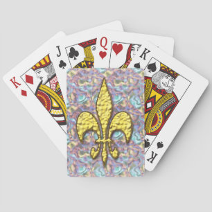 Jeu De Cartes Gold Fleur de Lis Arrière - plan psychédélique