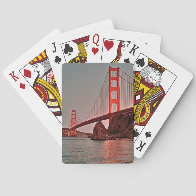 Jeu De Cartes Golden gate bridge chez Sun vers le bas (dos)