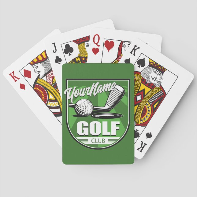 Jeu De Cartes Golf Club NAME Pro Golfer Player Personnalisé (dos)