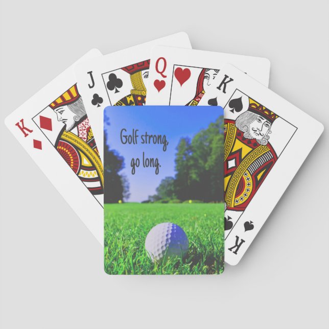 Jeu De Cartes Golf fort aller longue pelouse balle de golf (dos)