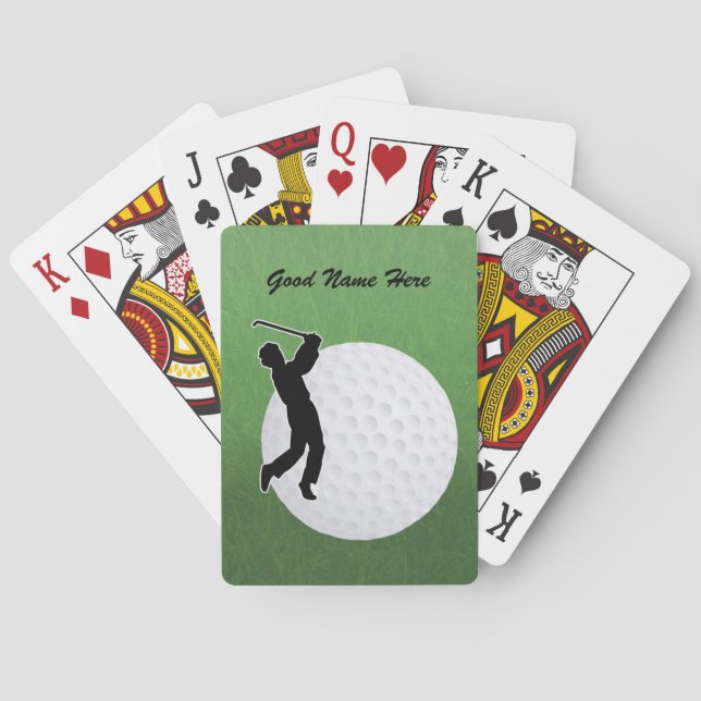 Jeu De Cartes Golf Sports L'accent golfeur balle personnalisatio (dos)