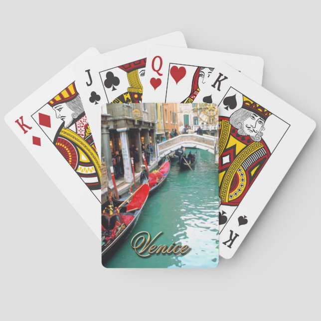 Jeu De Cartes Gondolas sur un canal vénitien (dos)