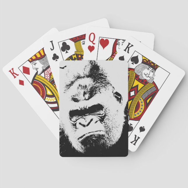 Jeu De Cartes Gorilla en colère (dos)