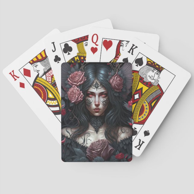 Jeu De Cartes Goth Princess Imaginaire gothique Art Jouer des ca (dos)