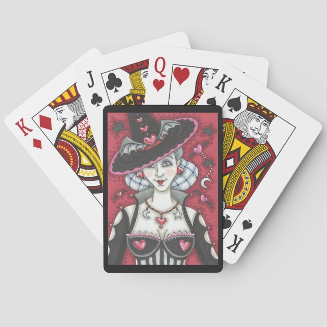 Jeu De Cartes Goth Witch WICKED VALENTINE JOUER CARTES Bicycle (dos)