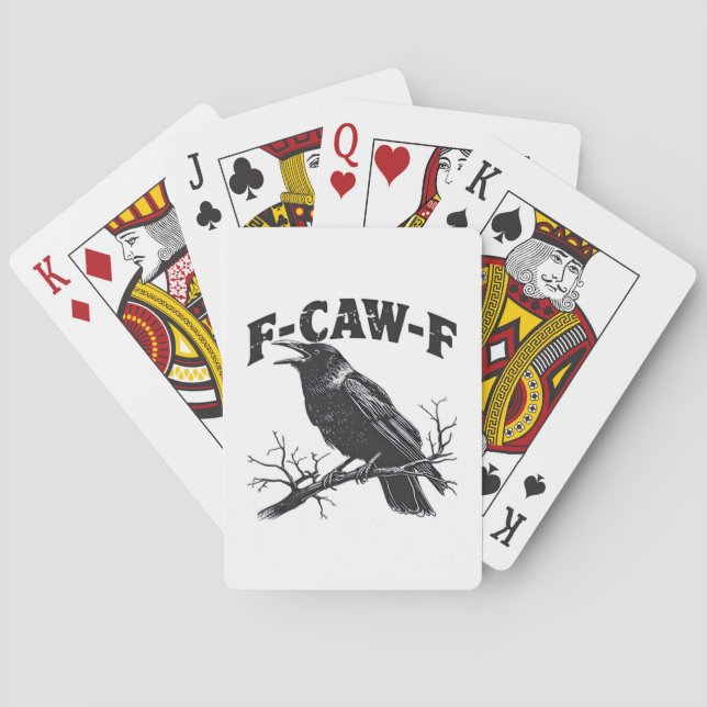 Jeu De Cartes Gothic Crow Humor F-Caw-F Funny Essential (dos)