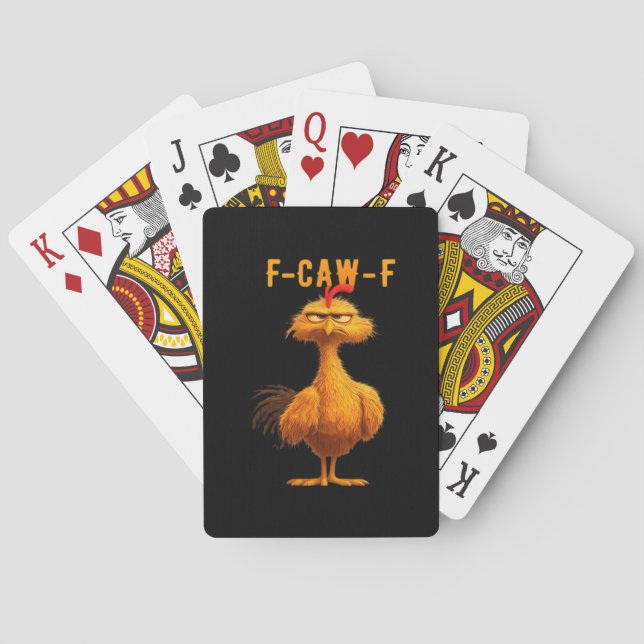 Jeu De Cartes Gothic F-Caw-F Crow Funny Humor (dos)