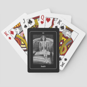 Jeu De Cartes Gothique Drôle Noir et Blanc Squelette Mort Tarot