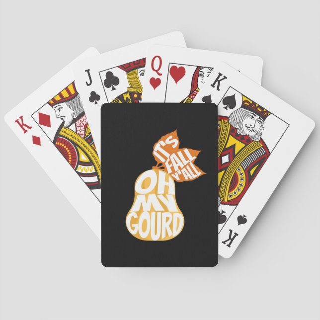 Jeu De Cartes Gourd It’s Fall Y’all Funny Retro Fall Pun (dos)